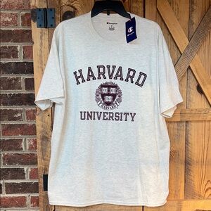 Champion Light Gray Harvard University Men's Tee size XL NWOT